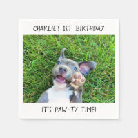 Personalized Custom Photo Puppy Dog Birthday Party