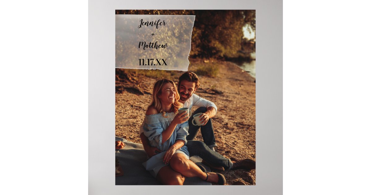 Personalized Custom Photo Rustic Style Poster | Zazzle