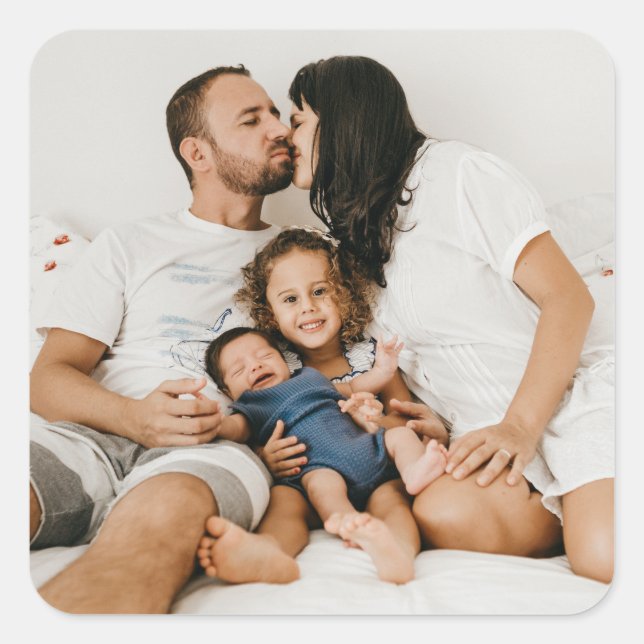 Personalized Custom Photo Square Sticker (Front)