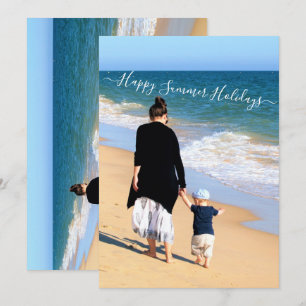 Personalized Custom Photo Summer Holidays Card