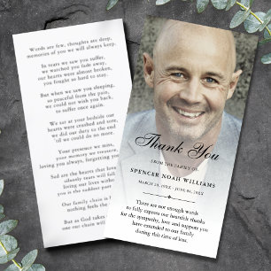 Personalized Custom Photo Sympathy Thank You