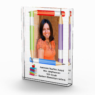 Personalized Custom Photo Teacher School Plaque