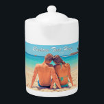 Personalized Custom Photo Teapot with Text<br><div class="desc">Custom Photo and Text Teapot - Your Own Design - Special Personalized Couple / Family / Friends / Mom / Dad / Kids / or Personal Teapots Photo Gifts - Add Your Photo and Text / Name - Resize and move or remove and add elements / image with Customization tool...</div>