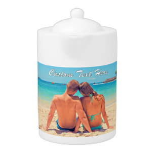 Personalized Custom Photo Teapot with Text