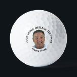 Personalized Custom Photo Text Funny Golf Balls<br><div class="desc">Personalized Custom Photo Text Funny Golf Balls template. For dad's birthday, a Christmas stocking stuffer, Father's Day, or simply a fun gift to yourself. These fully customizable 'funny gift' golf balls allow for easy personalization. Just hit the 'Personalise this template' button to quickly edit the text and replace the photo...</div>