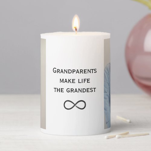 Personalized Custom Photo & Text Pillar Candle