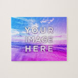 Personalized Custom Photo Vaporwave Jigsaw Puzzle<br><div class="desc">Upload your photo and create your personalized Vaporwave Retrowave colors Jigsaw Puzzle! Make your perfect and relaxing game for friends, couple, kids, family time and built together your best home decor. Do you want to buy this beach landscape with seagulls? This amazing photo by Frank Mckenna made in San Diego,...</div>