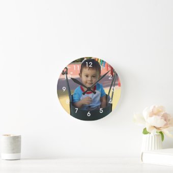 Personalized Custom Photo Wall Clock | Zazzle