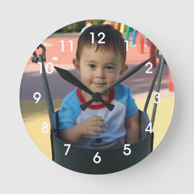 Personalized Custom Photo Wall Clock (Front)