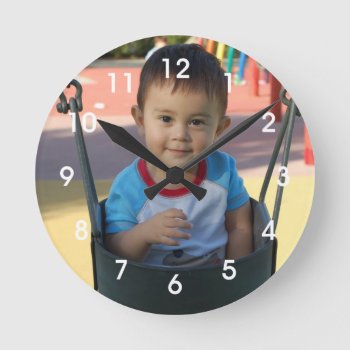 Personalized Custom Photo Wall Clock by CindyBeePhotography at Zazzle