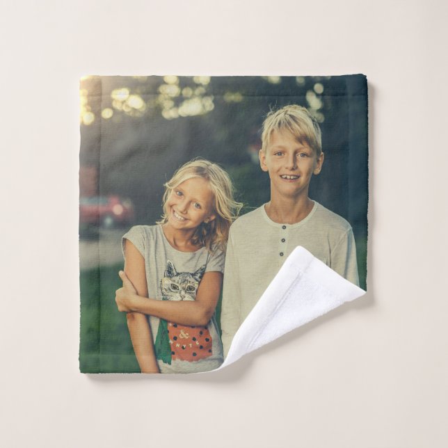 Personalized Custom Photo Wash Cloth (Wash Cloth)