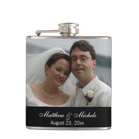 Personalized Custom Photo Wedding Flask