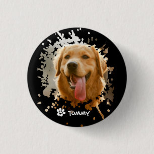 Personalized Custom Photo with Pet Name   Button