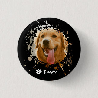 Personalized Custom Photo with Pet Name   Button