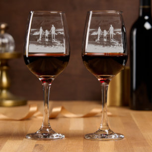 Personalized Custom Photo Your Own Design Wine Glass