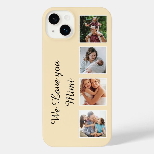 Personalized Custom Picture Collage phone case, iPhone Case (Back)