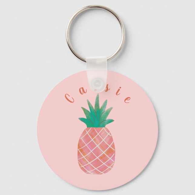 Personalized Custom Pineapple Keychain (Front)