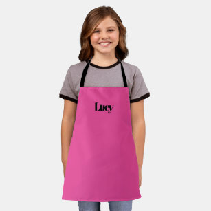 Personalized Custom Pink Apron for Girl