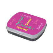 Personalized Custom Pink Candy Tin Party Favor (Side)