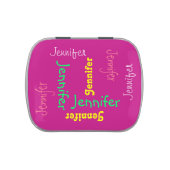 Personalized Custom Pink Candy Tin Party Favor (Top)