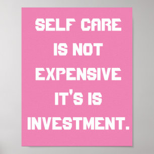 Personalized Custom Positive Self Care Quotes. Poster