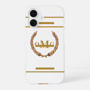 Personalized Custom Preppy Monogrammed Logo iPhone 16 Case