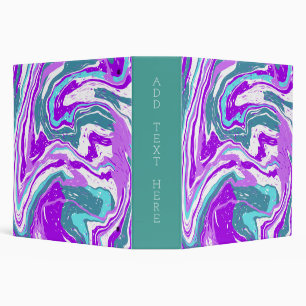 Personalized Custom Purple and Teal 3 Ring Binder