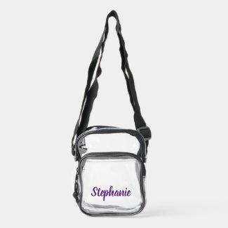 Personalized Custom Purple Script Name Stadium 