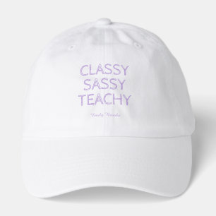 Personalized Custom Purple Teacher Gift Idea Hat
