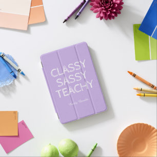 Personalized Custom Purple Teacher Gift Idea iPad Mini Cover