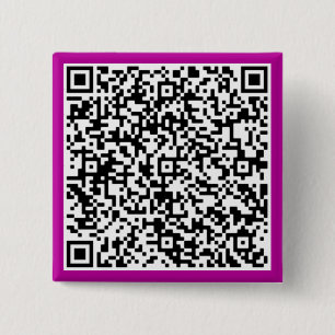 Personalized Custom QR Code Button Your Color