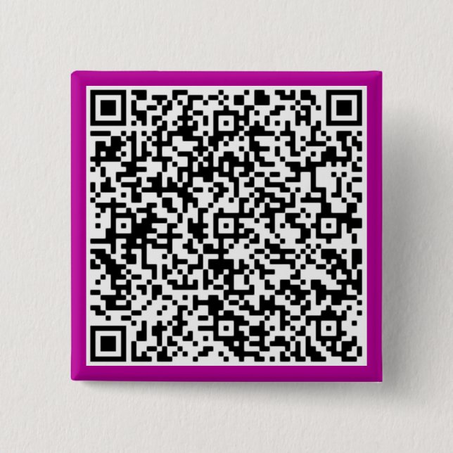 Personalized Custom QR Code Button Your Color (Front)
