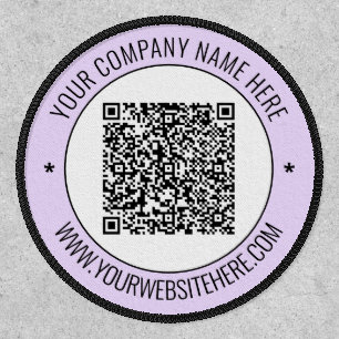 Personalized Custom QR Code Text Business Patches