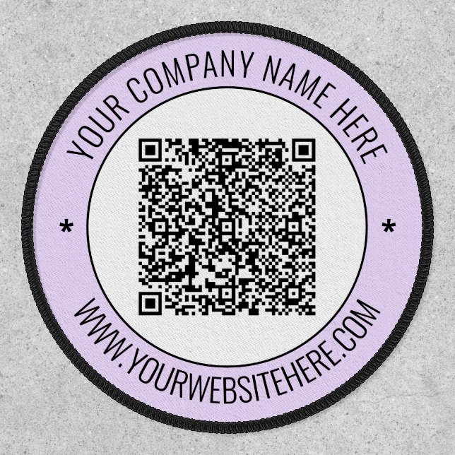 Personalized Custom QR Code Text Business Patches (Front)