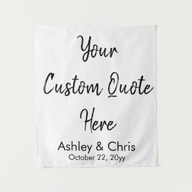 Personalized Custom Quote Wedding Backdrop Prop (Front)