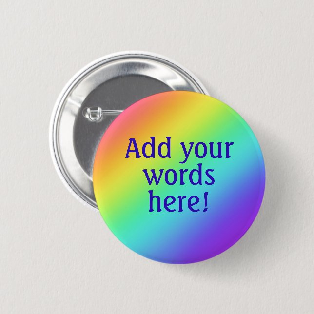Personalized Custom Rainbow Button (Front & Back)