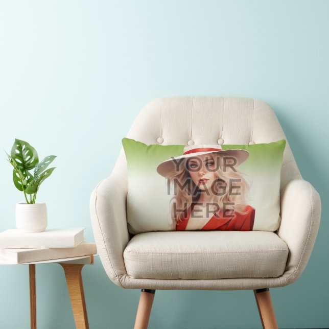Personalized Custom Rectangular Throw Pillow (Chair)