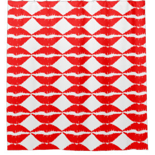 Personalized Custom Red Lips Shower Curtain