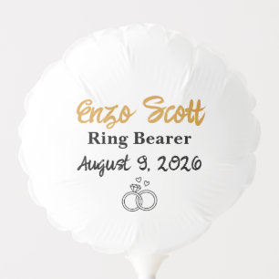 Personalized Custom Ring Bearer, Proposal Gift Balloon