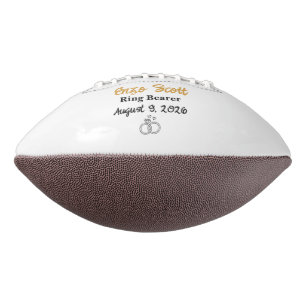 Personalized Custom Ring Bearer, Proposal Gift Football