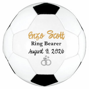 Personalized Custom Ring Bearer, Proposal Gift Soccer Ball