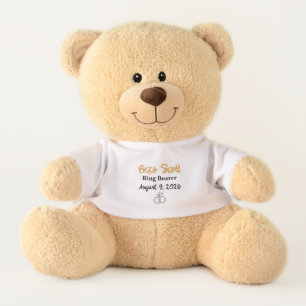Personalized Custom Ring Bearer, Proposal Gift Teddy Bear