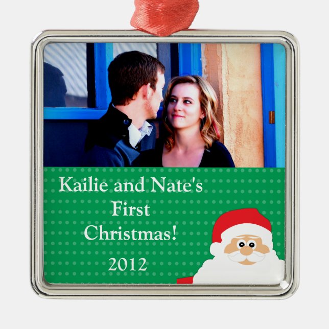 Personalized Custom Santas Beard Ornament (Front)