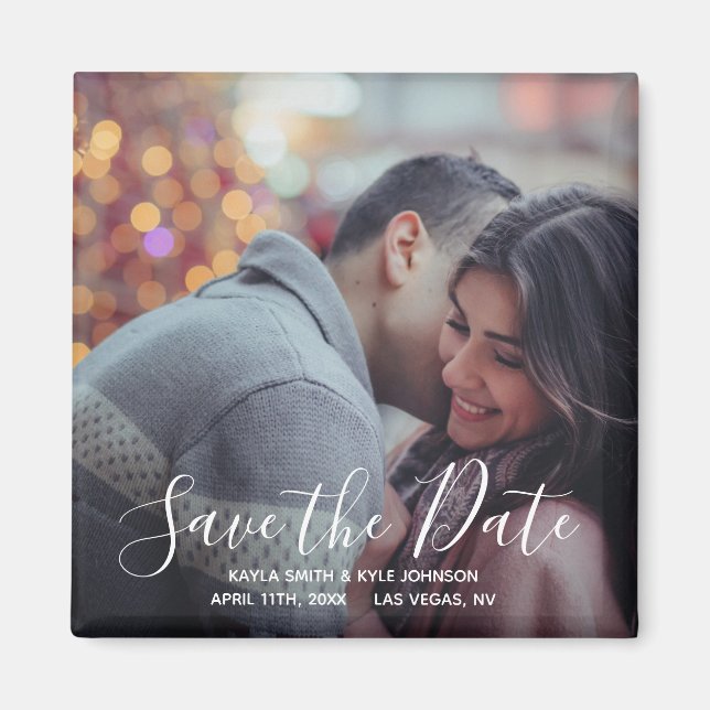 Personalized Custom Save The Date Wedding | PHOTO Magnet (Front)