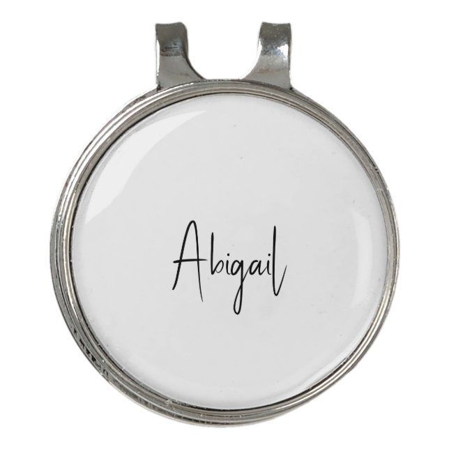 Personalized Custom Script Name  Golf Hat Clip (Front)