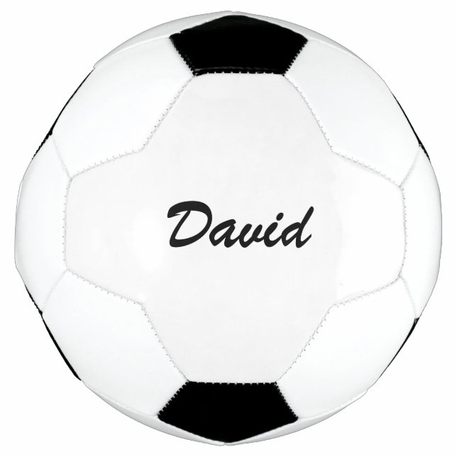 Personalized Custom Script Name Minimalist Soccer Ball (Front)