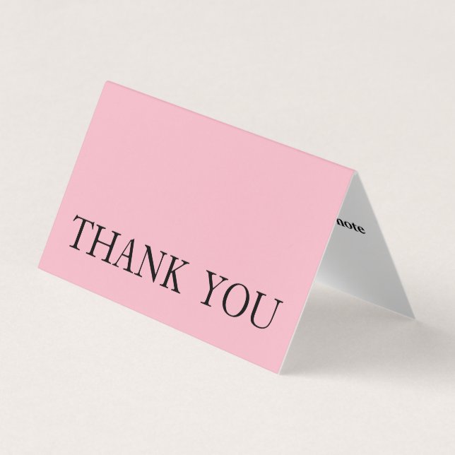 Personalized Custom Simple Thank You Business Card (Front)