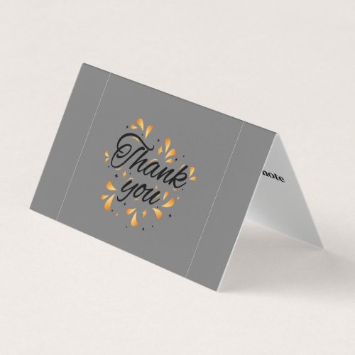Personalized Custom Simple Thank You Business Card