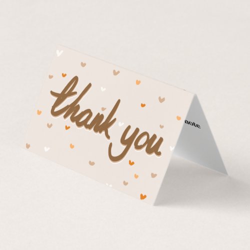 Personalized Custom Simple Thank You Business Card