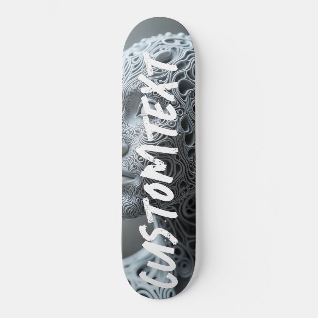 Personalized custom skateboard fractal human  (Front)